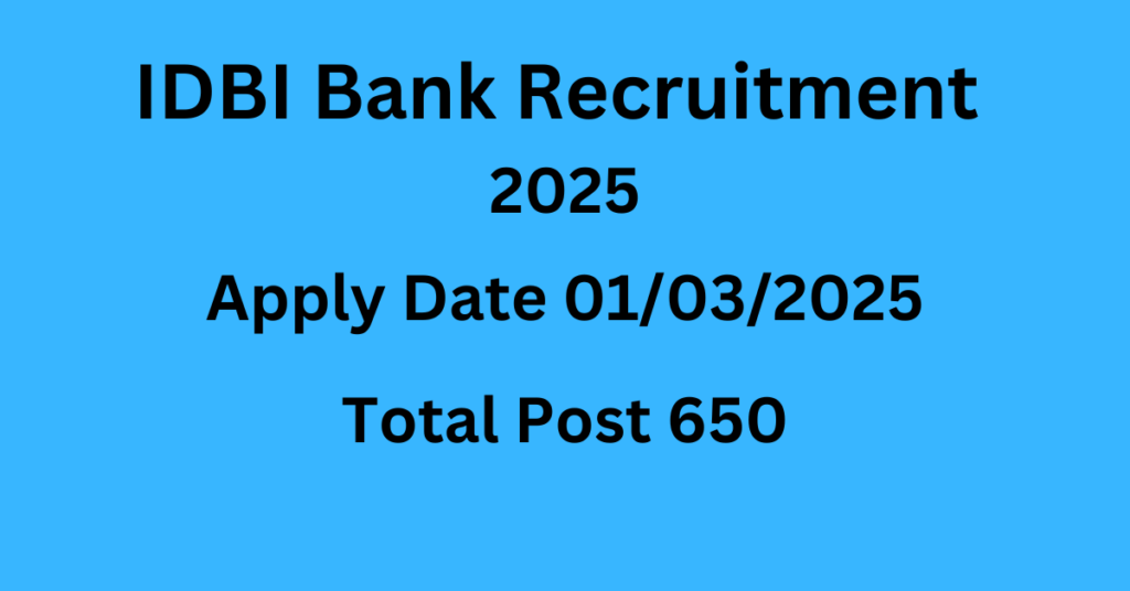 IDBI Bank Recruitment 2025