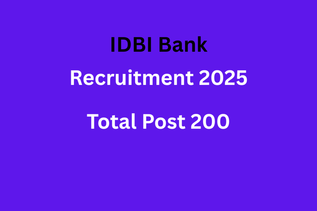IDBI Bank Assistant Manager Recruitment 2026